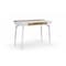 Homeroots 44" White and Natural Writing Desk With Three Drawers 543787 - alternate 1