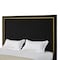 Homeroots Black Solid Wood King Upholstered Velvet Bed 544796 - alternate 4