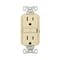 Eaton Wiring Devices Eaton GFCI Receptacle, 125 V, 15 A, NEMA: NEMA 5-15R, Back, Side Wiring, Ivory GF15V - alternate 2