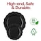 Smarty Had A Party 10.25" Black Round Lotus Plastic Dinner Plates, 120PK 8850-BK-CASE - alternate 6