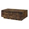 Homeroots 47" Brown and Black Melamine Veneer And Wood Coffee Table With Drawer And Shelf 490586 - alternate 3