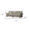 Homeroots 76" Sage Navy Blue Burgundy And Off White Upholstered Floral Sofa 719573 - alternate 2