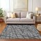 Homeroots 9' X 12' Gray And Charcoal Abstract Washable Indoor Outdoor Area Rug 614357 - alternate 2