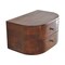 Homeroots 18" Brown Solid Wood Round Two Drawer Floating Nightstand 653814 - alternate 5