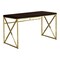 Homeroots 47" Espresso and Gold Writing Desk 333406 - alternate 1
