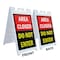 Signmission Area Closed Do Not Enter, A-Frame & 2 Sign Inserts, Heavy-Duty Plastic Frame SBHD-C-2436-Area Closed Do Not Enter - alternate 4