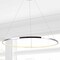 Jonathan Y Brice 35" Modern Contemporary Metal Round Integrated LED Pendant, Chrome JYL7220C - alternate 2