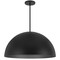 Homeroots 32" Black Aluminum Dome LED Dimmable Outdoor Pendent Hanging Light 683472 - alternate 1