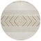 Homeroots 8' Ivory Beige And Taupe Round Southwestern Washable Indoor Outdoor Area Rug 613917 - alternate 4