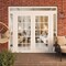 Vdomdoors Front Exterior Prehung Metal-Plastic Double Doors Clear Glass / MANUX 8151 White Silk / Office Comm MANUX8151DEXD-WS-W12+72+12xH80+16-RH-I - alternate 2