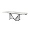 Homeroots 71" White and Black Stone and Iron Self-Storing Leaf Dining Table 370719 - alternate 3