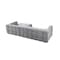 Homeroots Light Gray Boucle L Shaped Two Piece Sofa and Chaise Sectional With Toss Pillows 644521 - alternate 4