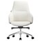 Leisuremod Celeste Office Chair in Upholstered Leather and Iron Frame with Swivel and Tilt, White CO20WL - alternate 2