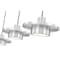 Z-Lite Ludo Brushed Nickel 3 Light Linear Chandelier 829P12-3L-BN-LED - alternate 4