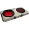 Megachef Electric Portable Heavy Duty Lightweight Dual Infrared Burner Cooktop Buffet Range in Steel MC-6206A - alternate 2