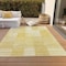 Homeroots 9' X 12' Gold Wheat And Ivory Striped Washable Indoor Outdoor Area Rug 581651 - alternate 4
