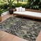 Homeroots 8' X 10' Black Green And Brown Floral Washable Indoor Outdoor Area Rug 605274 - alternate 1