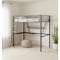 Homeroots 79" X 42" X 72" Silver And Black Metal Tube Loft Bed With Desk 285607 - alternate 2