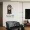 Clockswise 20in Plastic Wood-Grain Finish Wall Clock with Battery-Operated Swinging Pendulum, Charcoal QI004819-20.CH - alternate 3