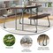 Flash Furniture Paige Easy-Fold Brown Folding Plastic Kids Outdoor Picnic Table and Benches - Commercial Grade RB-EBB-2432FD2-BR-GG - alternate 3