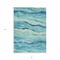Homeroots 3' X 5' Turquoise Striped Washable Indoor Outdoor Area Rug 608130 - alternate 4