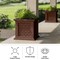 Pure Garden Rattan Style Outdoor Planter Box 14.65-Inch-Square Decorative Flower or Plant Pot 50-LG1470 - alternate 2