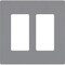 Lutron Designer Wall Plates, Number of Gangs: 2 Thermoset, Gloss Finish, Gray CW-2-GR - alternate 1