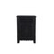 Homeroots 30" Black Solid Wood Distressed One Drawer Nightstand 521200 - alternate 3