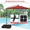 Simple Deluxe 10ft Offset Umbrella Cantilever Patio Hanging Umbrella Outdoor Market Umbrella with Crank and Cross LGBRLAOFFSET10RED - alternate 3