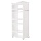 Alaterre Furniture 3 Tier Slim Rolling Storage Cart Narrow Rolling Cart with Handle and Wheels LHKIT-001 - alternate 3