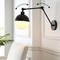 Jonathan Y Alba 7" 1-Light Modern Industrial Adjustable Swing Arm Metal Frosted Glass Globe LED Sconce, Oil Rubb JYL9931B - alternate 2