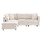 Homeroots 79" Beige Fabric Modular Sleeper Sofa With Ottoman 568299 - alternate 1