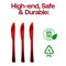 Smarty Had A Party Shiny Metallic Red Plastic Knives (600 Knives), 600PK 7959R-CASE - alternate 3