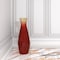 Uniquewise 28in Classic Bamboo Floor Vase Handmade, Decorative Glossy Red Vase for Dining Room, Living QI003242.M.RD - alternate 2