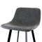Elama Faux Leather Bar Stool in Gray with Black Legs ELM-605-GRY - alternate 3