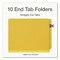 Pendaflex HD Pressboard End Tab Folders, Expands 2", 2 Dividers, 6 Fasteners, Letter, Yellow, 10PK 1006949 - alternate 3