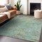Homeroots 3' X 5' Pale Aqua And Taupe Abstract Washable Indoor Outdoor Area Rug 618454 - alternate 2