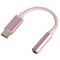 Sanoxy USB-C Type C to 3.5mm Aux Audio Jack Passive Headphone Adapter Nylon Braided (Pink) SNX-CABLE62 - alternate 2