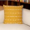 Homeroots 18" Yellow Striped Cotton Throw Pillow With Texture 548955 - alternate 1