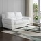 Homeroots 69in White And Silver Faux Leather Love Seat 329480 - alternate 3