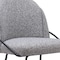 Homeroots Set of Two 26" Black and White Faux Shearling and Steel Counter Height Bar Chairs, 2PK 555708 - alternate 2