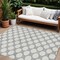 Homeroots 9' X 12' Gray And Silver Polka Dot Washable Indoor Outdoor Area Rug 595233 - alternate 1