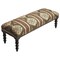 Homeroots 48in Brown Upholstered Wool Southwest Distressed Bench 389204 - alternate 1