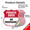 Signmission Private Dock Shield Sign No Trespassing, 4 inch X 4 inch, Vinyl Decal, 5PK SHI-D-5PACK-4-434 - alternate 2