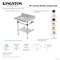Kingston Brass 30-Inch Carrara Marble Console Sink with Acrylic Legs and Shelf, 8-Inch, 3-Hole KVPB30MAB6 - alternate 2