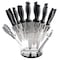 Gibson Soho Lounge 16 Piece Stainless Steel Cutlery Knife Set in Black With Acrylic Stand 82671.16RR - alternate 1