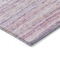 Homeroots 8' Mauve Round Striped Washable Indoor Outdoor Area Rug 607958 - alternate 2