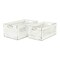 Homeroots Set of Two White Solid Wood Crate, 2PK 399668 - alternate 1