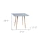 Homeroots 32" Gray and Natural Wood Square Dining Table 568206 - alternate 2