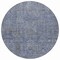 Homeroots 8' Navy Blue And Gray Round Southwestern Washable Indoor Outdoor Area Rug 587040 - alternate 3